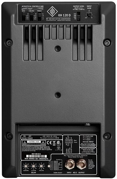 Neumann KH 120 D Digital Active Studio Monitor, Rear