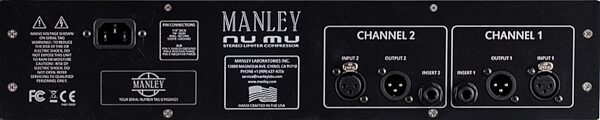 Manley Nu Mu Stereo Limiter Compressor, Back