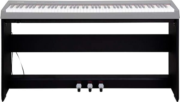 NUX NPS-1 Wood Piano Stand (with 3 Pedals), Black, Action Position Back