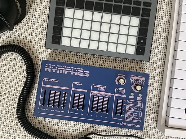 Dreadbox Nymphes Analog Desktop Synthesizer, Action Position Front