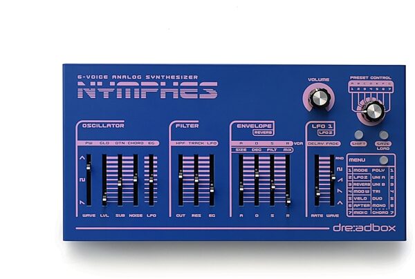 Dreadbox Nymphes Analog Desktop Synthesizer, Action Position Back