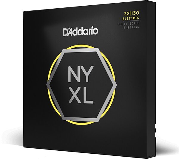 D'Addario Multi-Scale 6-String Electric Bass Strings, 32-130, NYXL32130MS, Action Position Back