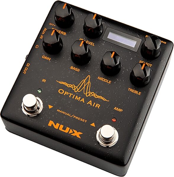 NUX NAI-5 Optima Air Acoustic Guitar Simulator Pedal, New, Action Position Back