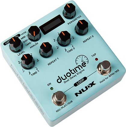 NUX Duotime NDD-6 Dual Delay Engine, New, Angled Front