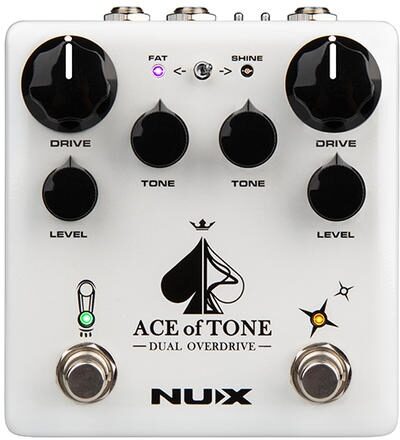 NUX Ace Of Tone Dual Stackable Overdrive Pedal, New, Main