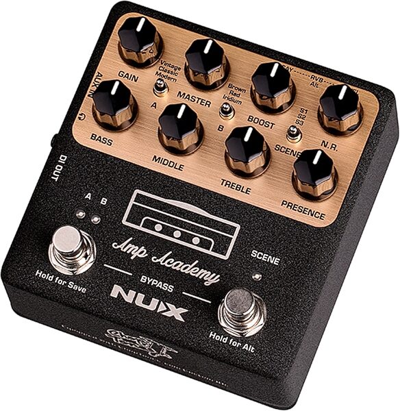 NUX Amp Academy Stomp Box Modeler and IR Loader Pedal, New, Action Position Back