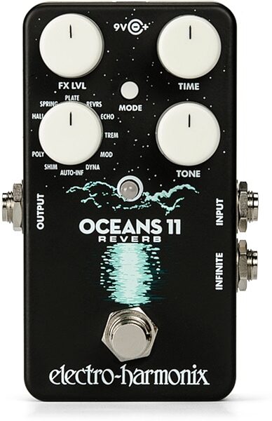 Electro-Harmonix Oceans 11 Reverb Pedal, New, Action Position Back