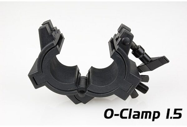ADJ O-Clamp, Fits 1.5 inch or 2 inch Truss, With 1 5-Inch Adapter In