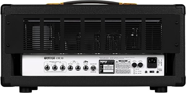 Orange OR30 Guitar Amplifier Head (30 Watts), Black, 30 Watts, Action Position Back