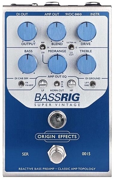 Origin Effects BassRIG Super Vintage Preamp and Overdrive Pedal, New, view