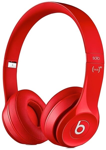 Beats Solo 2 On-Ear Headphones, Red - Angle