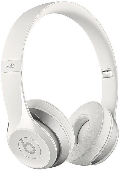 Beats Solo 2 On-Ear Headphones, White - Angle