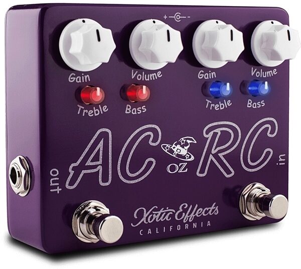 Xotic Limited Edition AC/RC Oz Noy Signature Boost Overdrive Pedal, Side