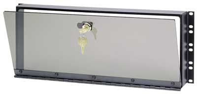 Middle Atlantic 2 Space (3 1/2 in.) Hinged Smoked Plexi Security Cover, Main