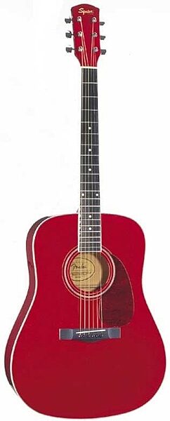 Squier SD6 Steel String Acoustic Guitar, Candy Apple Red