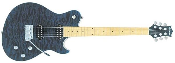 Silvertone SFB1 Fastback Electric Guitar (Transparent Blue), Transparent Blue