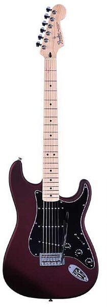 Fender Standard Satin Stratocaster Electric Guitar (Maple), Midnight Wine