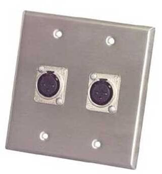 Pro Co WP2034 Double Wall Plate with Dual Female XLR, Main