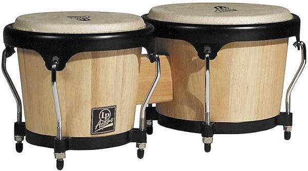Latin Percussion LPA601 Aspire Wood Bongos, Natural Wood