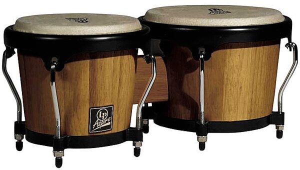 Latin Percussion LPA601 Aspire Wood Bongos, Dark Wood