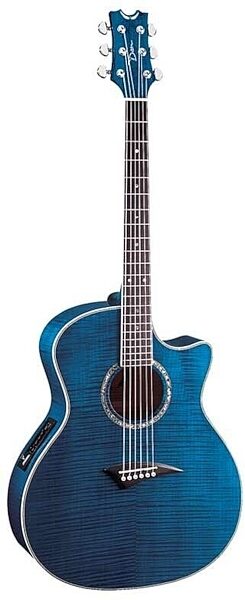 Dean Exotica FM Flame Maple Acoustic-Electric Guitar, Flame Blue