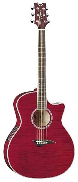 Dean Exotica FM Flame Maple Acoustic-Electric Guitar, Flame Red