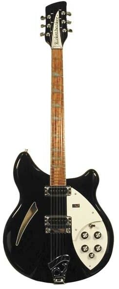 Rickenbacker 360 Semi-Hollowbody Electric Guitar (with Case), Jetglo
