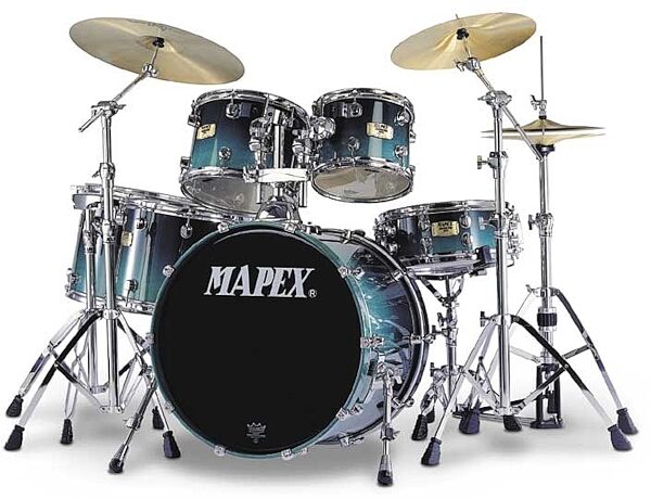 Mapex SW6225 Saturn Pro Series 6-Piece Studio Drum Kit, Emerald Stardust
