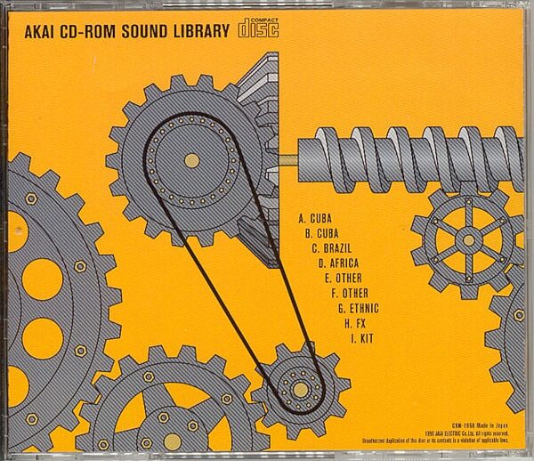 Akai CD-ROM Sound Library Volume 5 Percussion, Rear
