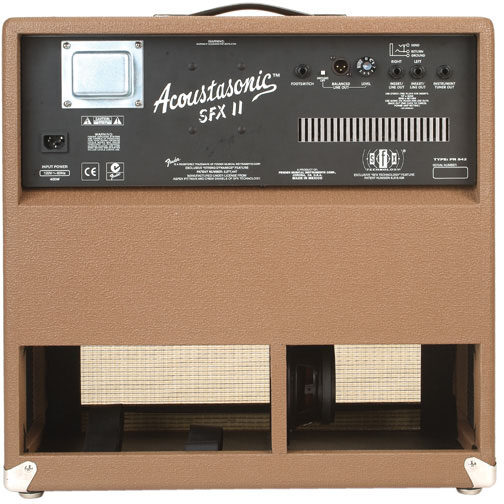 Fender Acoustasonic SFX II Acoustic Guitar Amplifier (2x80 Watts, 1x8", 1x6"), Rear