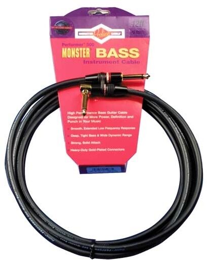Monster Cable Performer 500 Bass Instrument Cable (Angled 1/4 Inch Plugs), Main