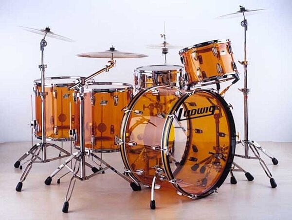 Ludwig Vistalite Reissue 5-Piece Drum Kit, Amber