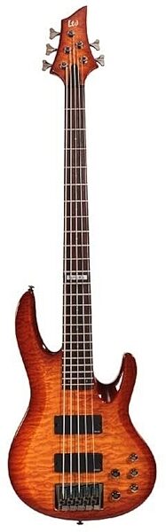 ESP LTD B405 5-String Electric Bass, Amber Sunburst