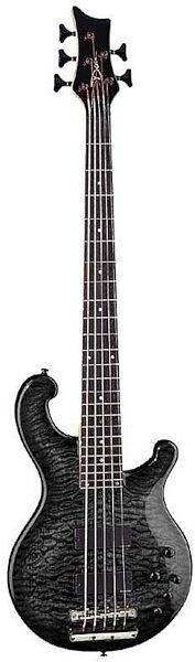 Dean Rhapsody 5-String Quilt Top Electric Bass Guitar, Transparent Black
