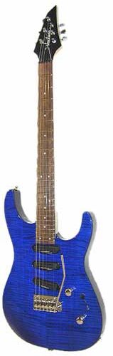 Jackson JX10 Electric Guitar, Flame Top Transparent Blue
