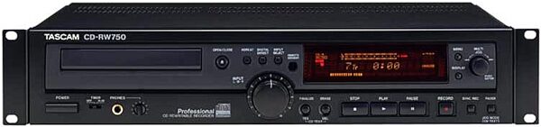TASCAM CDRW750 Standalone CD Recorder, Front View