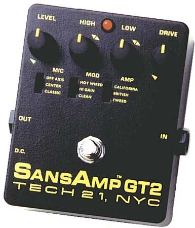 Tech21 SansAmp GT2 Tube Amp Emulator Pedal, Main
