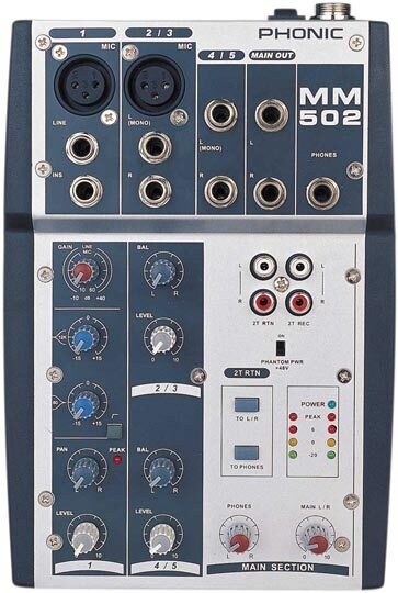 Phonic MM502 Micro Mixer, Main