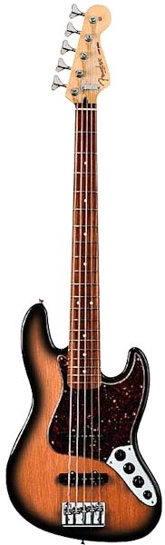 Fender Deluxe Active Jazz V 5-String Electric Bass (with Gig Bag), Brown Sunburst