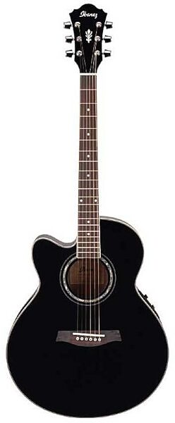 Ibanez AEL10LE Left-Handed AEL Cutaway Acoustic-Electric Guitar, Black