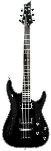 Schecter CSH1 Semi-Hollowbody Electric Guitar, Black