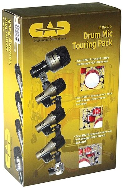 CAD DMTP4 Drum Microphone Touring Kit, Box