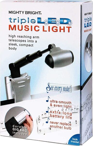 Mighty Bright Triple LED Music Stand Light, Box Shot
