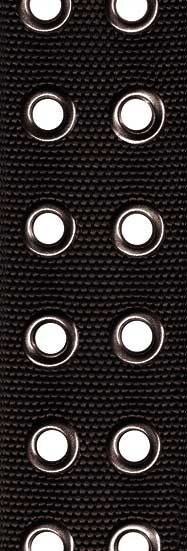 Dunlop Series D38 Nylon Guitar Strap, Grommet Black, Grommet Black