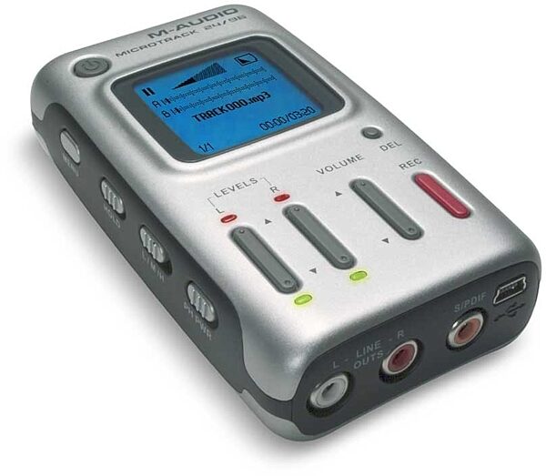 M-Audio MicroTrack 24/96 Portable Handheld Recorder, Angle