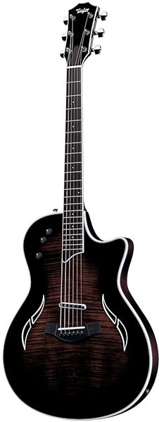 Taylor T5 Thinline Fiveway Standard Maple Cutaway Acoustic-Electric Guitar (with Case), Transparent Black