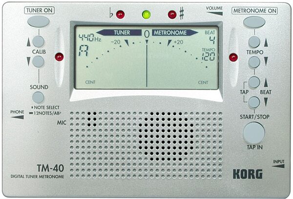 Korg TM40 Chromatic Tuner and Metronome, Main