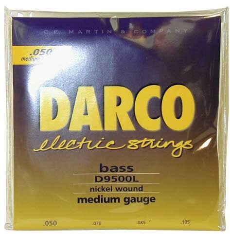 Martin Darco Electric Bass Strings, 40-95, D9900, Extra Light, Medium