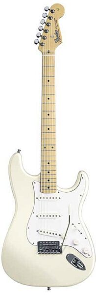 Fender Standard Stratocaster Electric Guitar (Maple, with Gig Bag), Arctic White