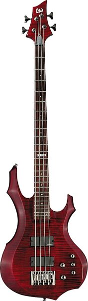 ESP LTD F254FM Electric Bass, See Thru Black Cherry